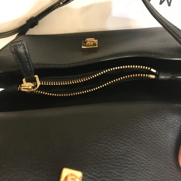 Marc Jacobs Black Leather Crossbody Bag with Gold Hardware - Picture 3 of 4